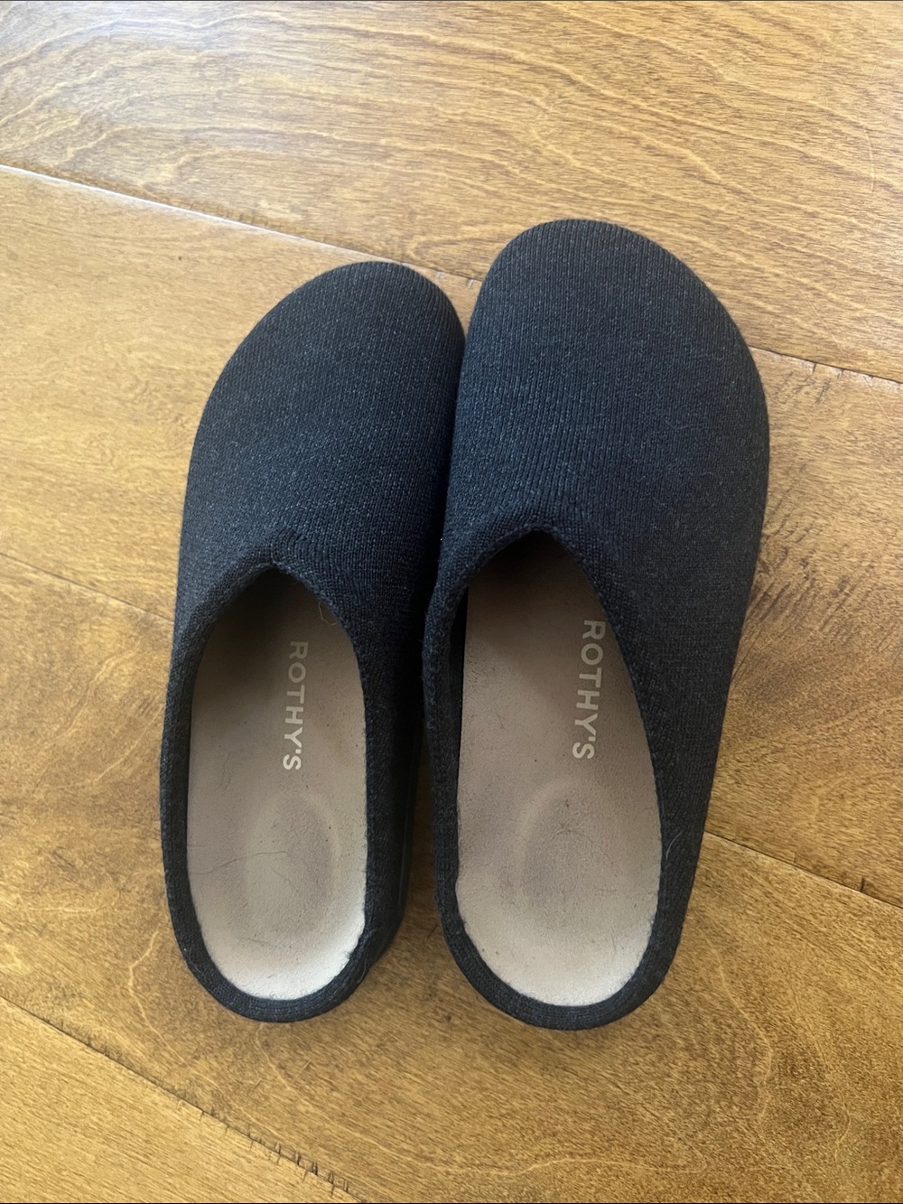 Rothy's Black Knit Slip-On Clogs